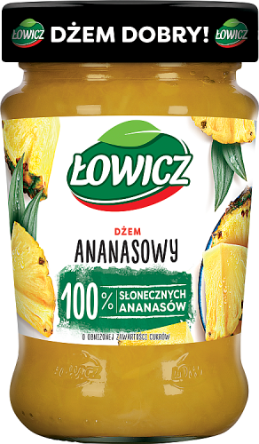 Łowicz Dżem ananasowy o obniżonej zawartości cukrów 280 g