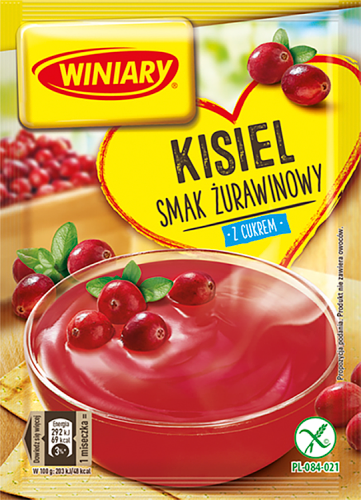 Winiary Kisiel z cukrem smak żurawinowy 77 g