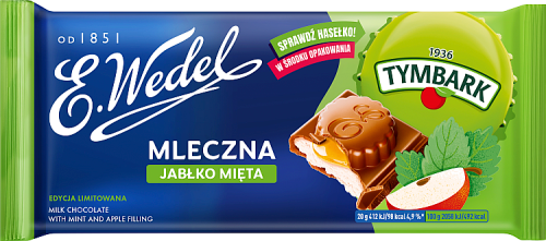E. Wedel Czekolada mleczna jabłko mięta 100 g