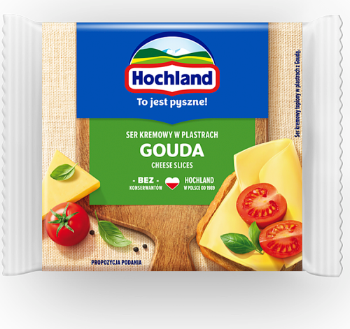 Hochland Ser kremowy Gouda w plastrach 130 g
