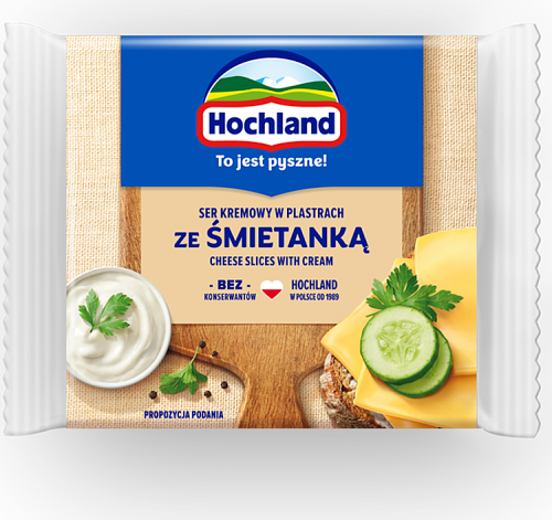 Hochland Ser kremowy w plastrach ze śmietanką 130 g
