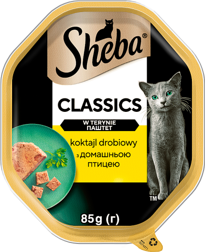 Sheba Classics Mokra karma dla dorosłych kotów w terynie koktajl drobiowy 85 g