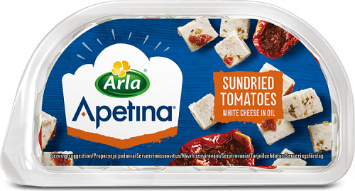 Arla Apetina Ser biały typu śródziemnomorskiego w zalewie olejowej z suszonymi pomidorami 100 g