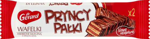 dr Gerard PryncyPałki Wafelki zdobione mleczną czekoladą 21 g (2 sztuki)