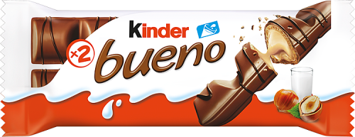 Kinder Bueno Wafel pokryty mleczną czekoladą wypełniony nadzieniem 43 g (2 sztuki)