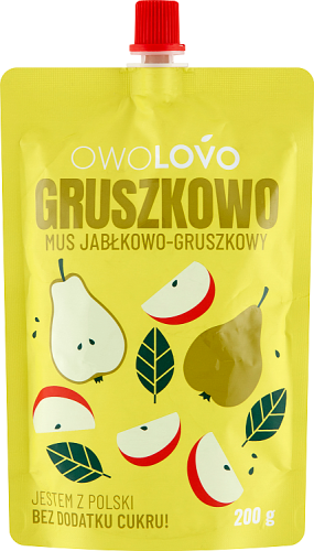 OWOLOVO Gruszkowo Mus jabłkowo-gruszkowy 200 g