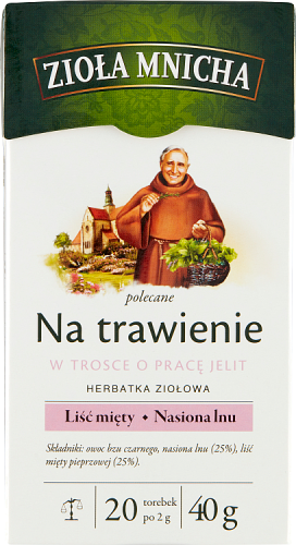 Zioła Mnicha Herbatka ziołowa na trawienie 40 g (20 x 2 g)