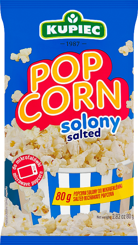 Kupiec Popcorn solony do mikrofalówki 80 g