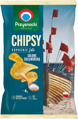 Przysnacki Chipsy solone solą morską 130 g