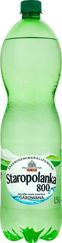 Staropolanka 800 Naturalna woda mineralna średniozmineralizowana gazowana 1,5 l
