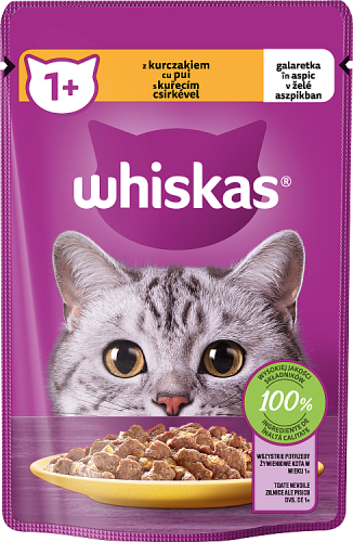 Whiskas Mokra karma dla kotów z kurczakiem galaretka 85 g