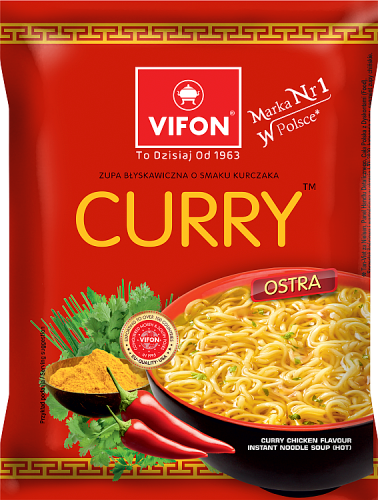 Vifon Zupa błyskawiczna o smaku kurczaka curry 70 g