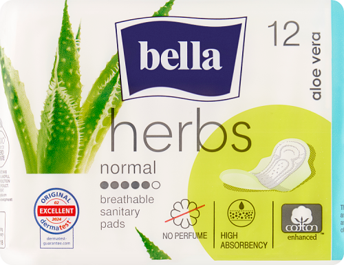 Bella Herbs Aloe Vera Normal Podpaski higieniczne 12 sztuk