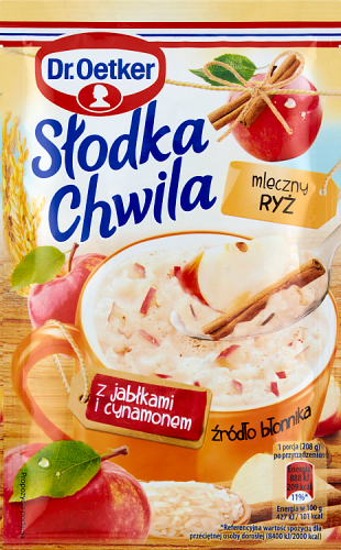 Dr. Oetker Słodka Chwila Mleczny ryż z jabłkami i cynamonem 58 g