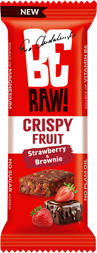 Be Raw! Crispy Fruit Baton owocowy o smaku truskawka-brownie 40 g
