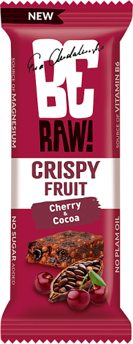 Be Raw! Crispy Fruit Baton owocowy o smaku wiśnia-kakao 40 g