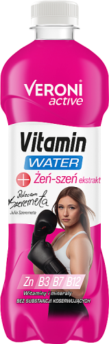 Veroni Active Vitamin Water Napój niegazowany o smaku czerwonych winogron i granatu 555 ml