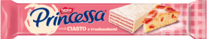 Princessa Wafel przekładany kremem smak ciasto z truskawkami 40 g