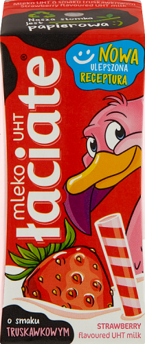 Łaciate Mleko UHT o smaku truskawkowym 200 ml