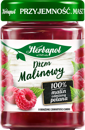 Herbapol Dżem malinowy o obniżonej zawartości cukru 280 g