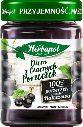 Herbapol Dżem z czarnych porzeczek o obniżonej zawartości cukru 280 g