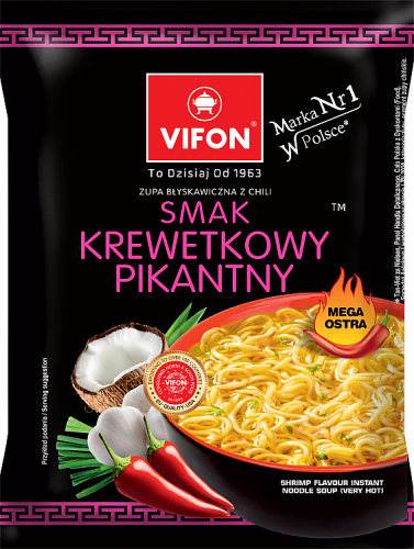 Vifon Zupa błyskawiczna smak krewetkowy pikantny 70 g