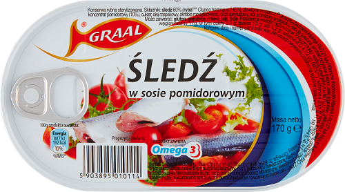 Graal Śledź w sosie pomidorowym 170 g