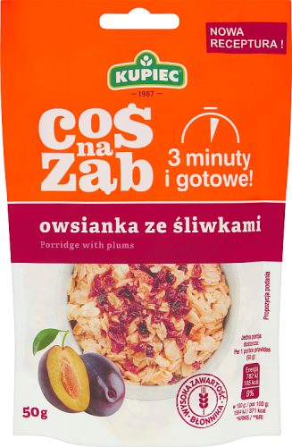 Kupiec Coś na ząb Owsianka ze śliwkami 50 g