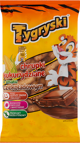 Tygryski Chrupki kukurydziane o smaku czekoladowym 70 g