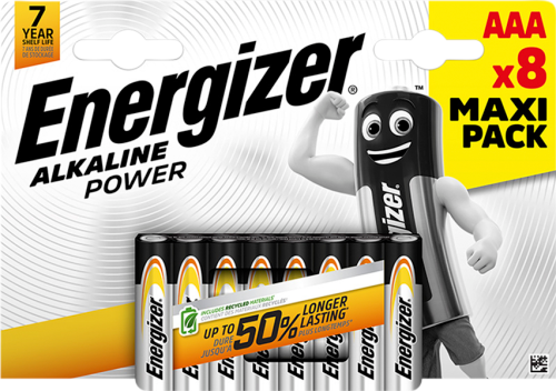 Energizer Alkaline Power AAA-LR03 1,5 V Baterie alkaliczne 8 sztuk