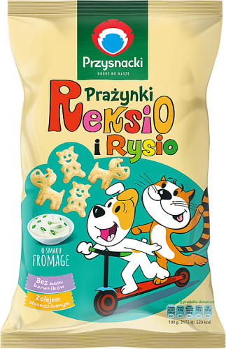 Przysnacki Reksio i Rysio Prażynki o smaku fromage 90 g