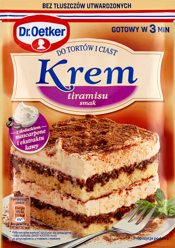 Dr. Oetker Krem do tortów i ciast tiramisu smak 109 g