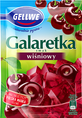 Gellwe Galaretka smak wiśniowy 72 g