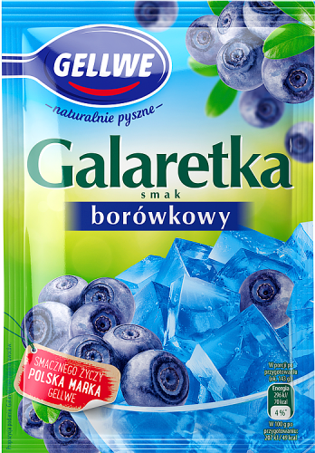 Gellwe Galaretka smak borówkowy 72 g