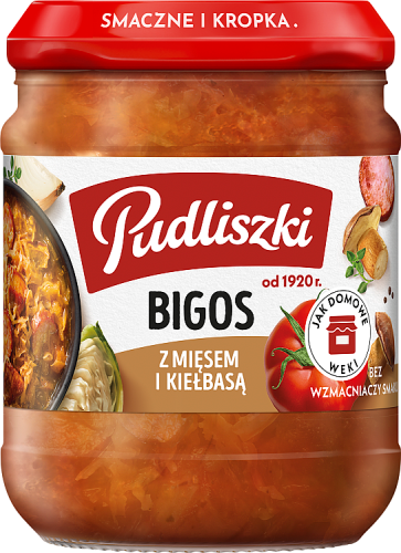 Pudliszki Bigos z mięsem i kiełbasą 450 g