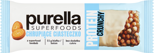 Purella Superfoods Protein Crunchy Baton białkowy chrupiące ciasteczko 45 g
