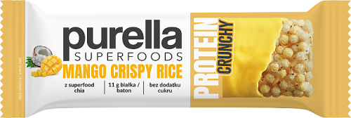 Purella Superfoods Protein Crunchy Mango Crispy Rice Baton białkowy 45 g
