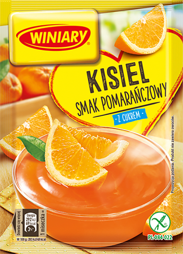 Winiary Kisiel z cukrem smak pomarańczowy 77 g