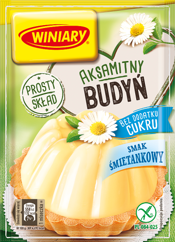 Winiary Budyń bez dodatku cukru smak śmietankowy 35 g