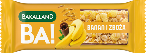 Bakalland Ba! Baton zbożowy banan i zboża 40 g