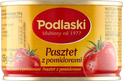 Podlaski Pasztet z pomidorami 155 g