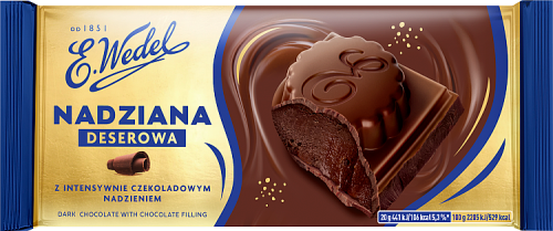 E. Wedel Czekolada deserowa z czekoladowym nadzieniem 100 g