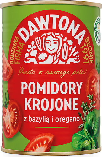 Dawtona Pomidory krojone z bazylią i oregano 400 g