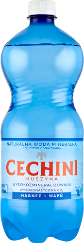 Cechini Muszyna Naturalna woda mineralna wysokozmineralizowana wysokonasycona CO₂ 1 l