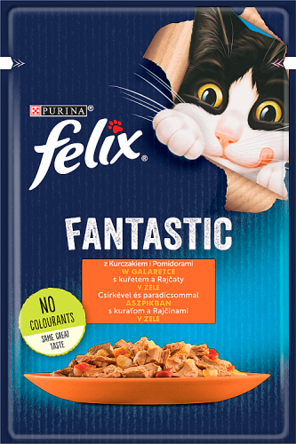 Felix Fantastic Karma dla kotów z kurczakiem i pomidorami w galaretce 85 g