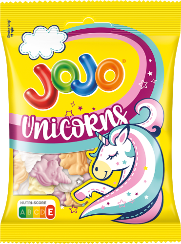 Jojo Unicorns Pianko-żelki o smaku owocowym 80 g