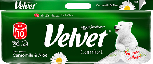 Velvet Comfort Camomile &amp; Aloe Papier toaletowy 10 rolek