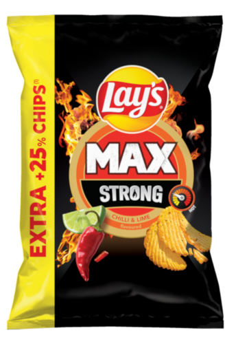Lay's Max Strong karbowane o smaku ostrego chilli i limonki 150G