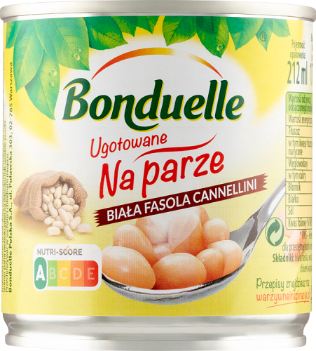 Bonduelle Ugotowane na parze Biała fasola Cannellini 175 g
