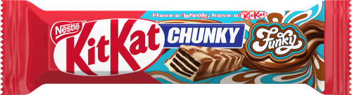 KitKat Chunky Funky Chrupiący wafel kakaowy w czekoladzie mlecznej i białej polewie 40 g